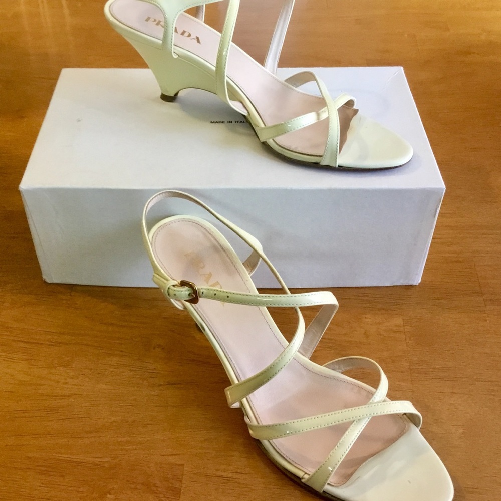 Prada Leather Strappy Open Toe Sandals Heels